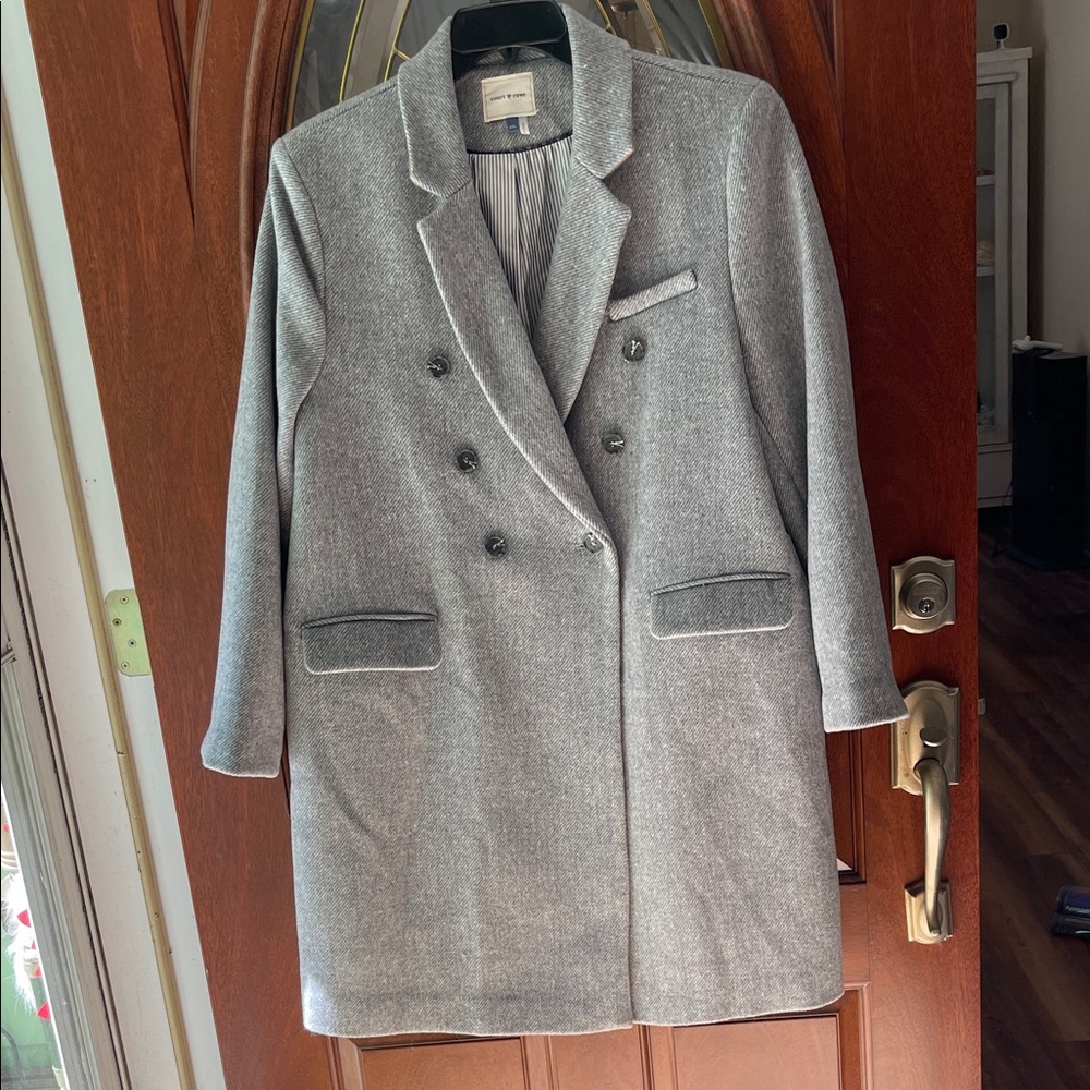 Court and Rowe Gray Double-Breasted Women's Coat